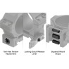 Anelli per ottica UTG ACCU-SYNC® Picatinny D.30 Quick Release Low Profile