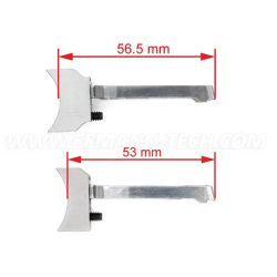 Grilletto curvo regolabile per Colt 2011 e cloni Eemann Tech - colore silver