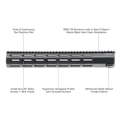 UTG PRO-Guardamano Super Slim nero da 14" Free Float M-Lok