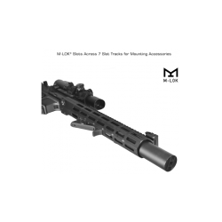UTG PRO-Guardamano Super Slim nero da 14" Free Float M-Lok