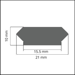 Recknagel Base Picatinny Grezza in Acciaio 204 mm