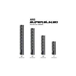 Guardamano Super Slim nero da 16" Free Float M-Lok