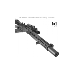 Guardamano Super Slim nero da 16" Free Float M-Lok