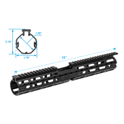 HANDGUARD M4/AR15 15" DROP-IN M-LOK