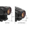 Mirino ACCU-SYNC™ Red Dot 3 MOA diametro lenti 20mm - 8 impostazioni di luminosità