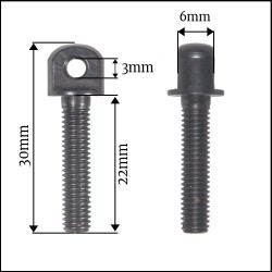VITE M5 PIANI TESTA 6MM FORO 3 mm