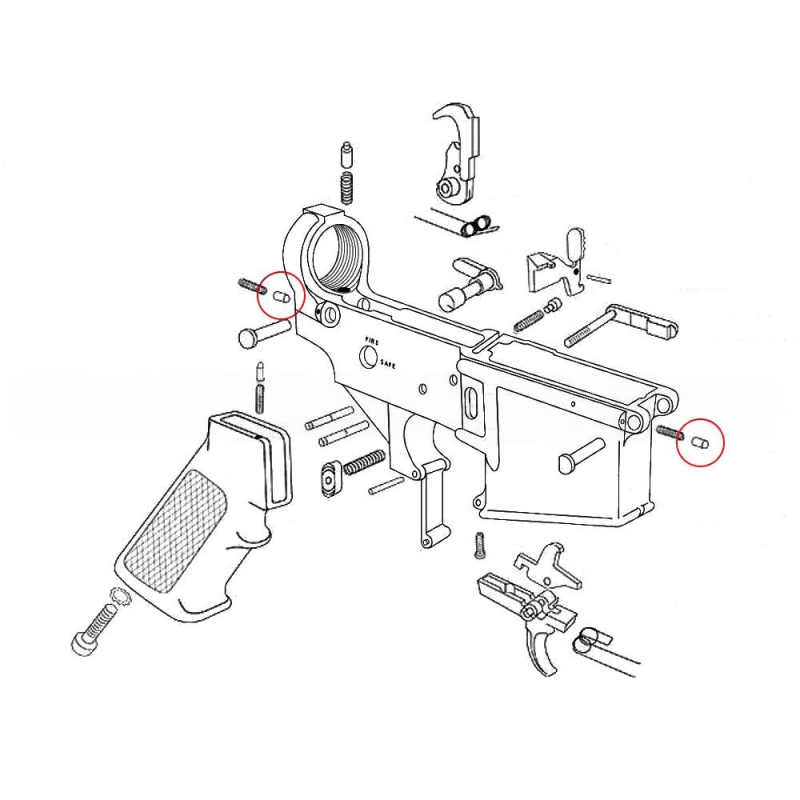 E.TECH TAKEDOWN PIVOT PIN DETENT AR-15