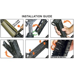 GUARDIAMANO NERO CON WEAVER M4-M16 L.6.7