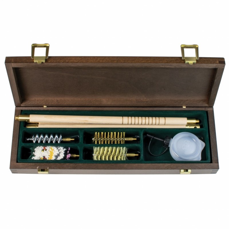 Kit di pulizia per fucile con bacchetta in faggio