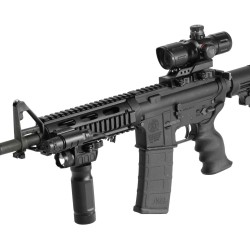 UTG PRO AR15 Carbine-length Drop-in Quad Rail Handguard, Extended Top Rail
