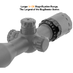 UTG® BUG BUSTER® 3-12X32  D. 1" , Mil-dot, QD Rings