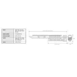 HANDGUARD MONOLITICO UTG PRO® M-LOK®, per MP5®, VERSIONE ALLUNGATA