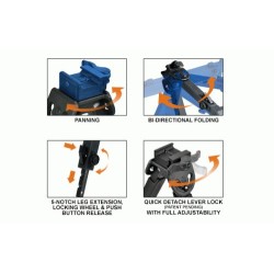BIPIEDE FULL METAL QD H:6.0"-8.5"