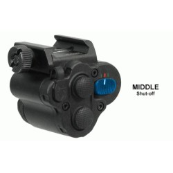 TORCIA LED 120 LUMEN COMPATTA+LASER ROSSO