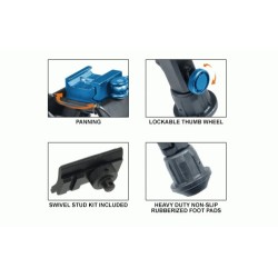 BIPIEDE SUPER DUTY  QD H:6.0"-8.0" PICATINNY