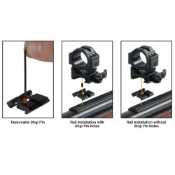 Aria Compressa/Cal.22LR - Adattatore Shina Dovetail per Anelli Ottica Picatinny
