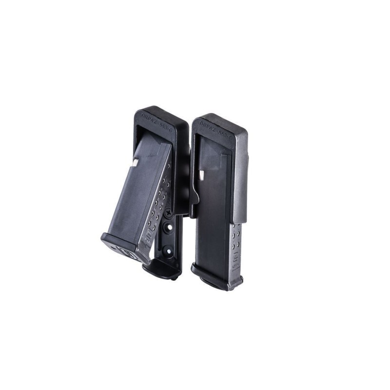 PORTA CARICATORE DOPPIO X GLOCK NERO