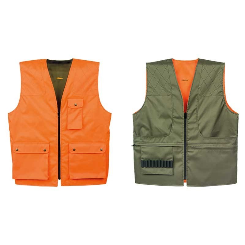 Gilet da caccia reversibile Verde/Arancio - Varie Taglie