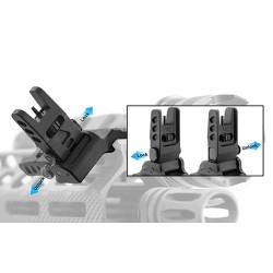 AR15 – Tacca di mira anteriore Flip Up inclinata a 45° - Picatinny