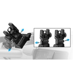 AR15 – Tacca di mira posteriore Flip Up inclinata a 45° - Picatinny