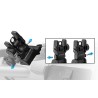 AR15 – Tacca di mira posteriore Flip Up inclinata a 45° - Picatinny