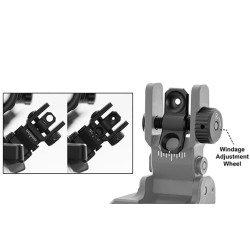 AR15 – Tacca di mira posteriore Flip Up inclinata a 45° - Picatinny