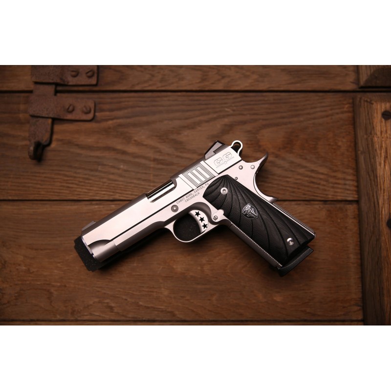 Cabot Gun S103 Commander 1911 Style .45 ACP G10 Fibonacci mancina Mirino al Trizio + tacca di mira regolabile Novak