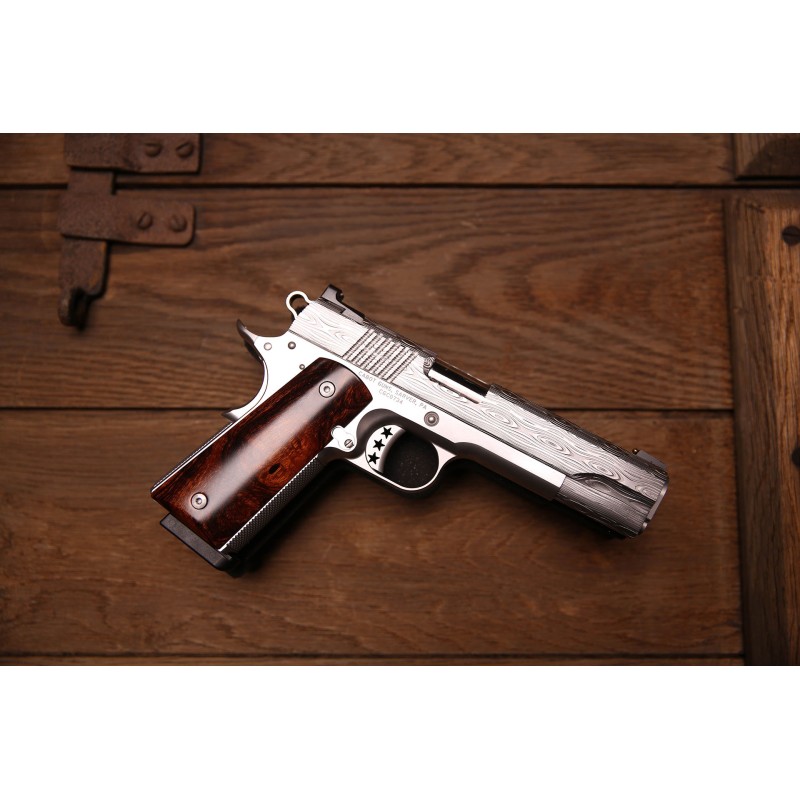 Cabot Gun Damascus Ladder Deluxe 1911 Style .45 ACP
