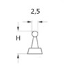 MIRINO/FRONT SIGHT ROSE`DIA.2,5 H.6,5MM
