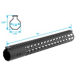 Guardamano UTG PRO Keymod Ruger RPR 15" Super Slim Free Float