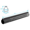 Guardamano UTG PRO Keymod Ruger RPR 15" Super Slim Free Float