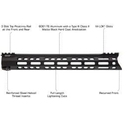 AR15 - Guardamano Forerunner da 14" Free Float M-Lok