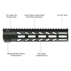 AR15 - Guardamano Arwen da 10" Free Float M-Lok