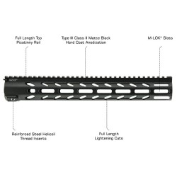 AR15 - Guardamano Arwen da 14" Free Float M-Lok